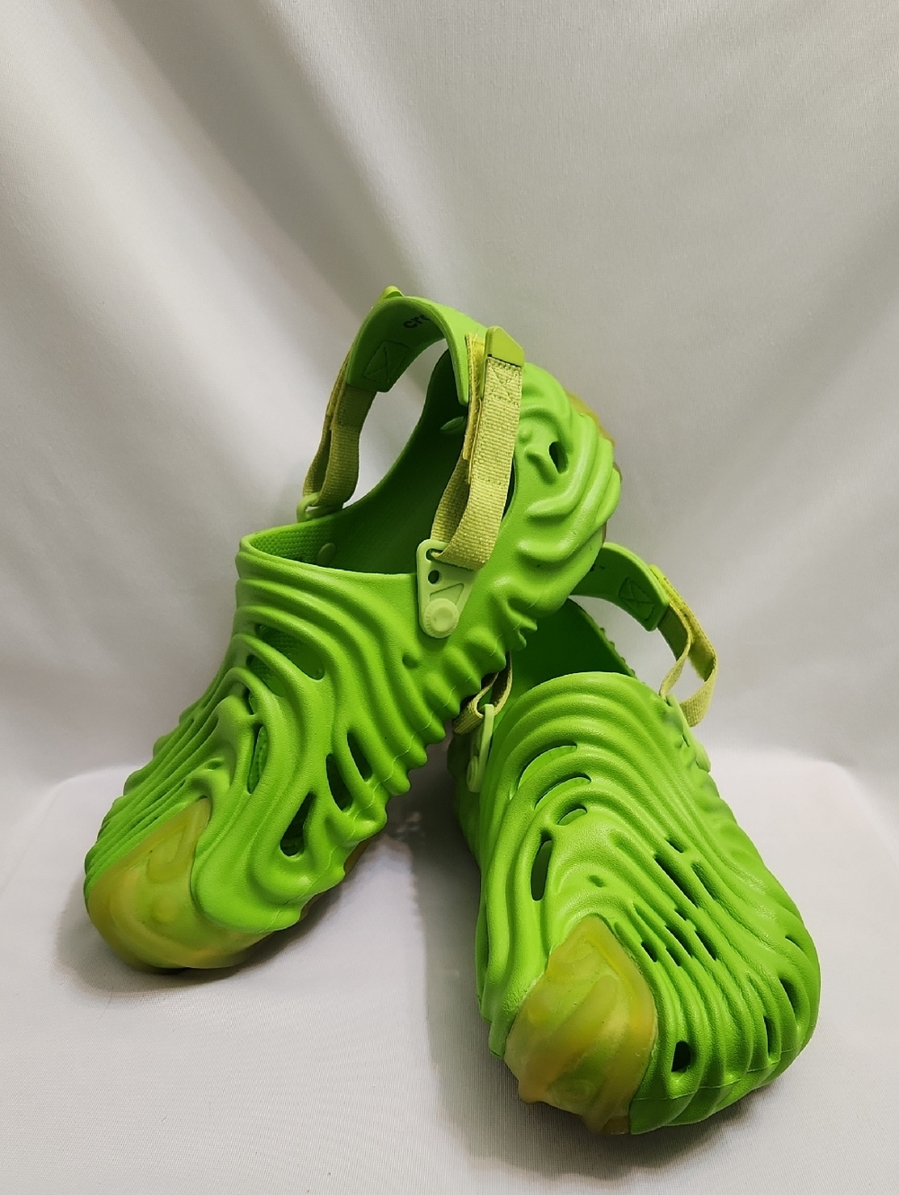 CROCS Pollex Clogs X Salehe Bembury Green Crocodile Shoes (M Size 12) - Picture 3 of 14